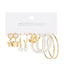 Simple Style Geometric Alloy Resin Inlay Artificial Pearls Rhinestones Women'S Hoop Earrings 1 Set