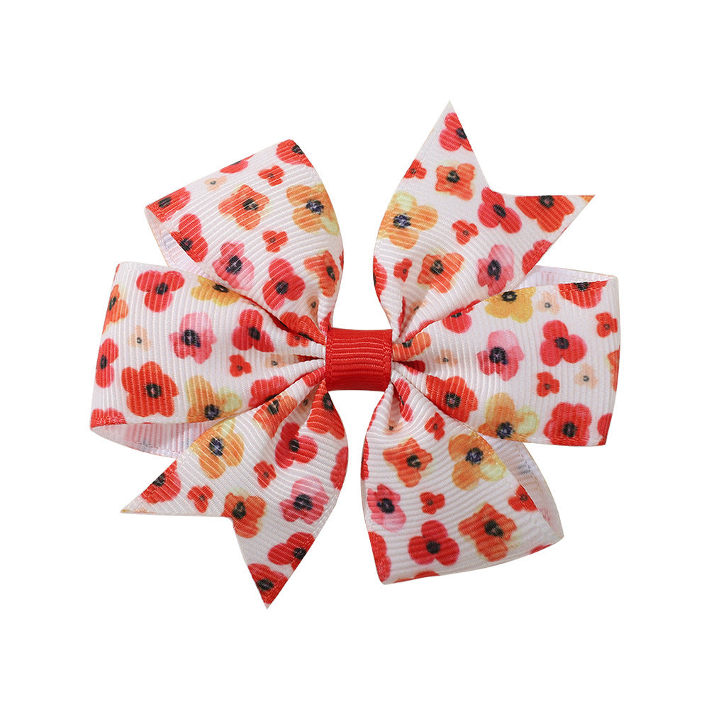 Children's Daisy Sunflower Bow Hair Clip - 20 Color Options