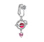 Heart Shape Butterfly Planet Fake Belly Ring - 316 Stainless Steel with Rhinestones