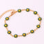 Fashion Daisy Enamel Flower Necklace and Bracelet Set - 18k Gold Plated