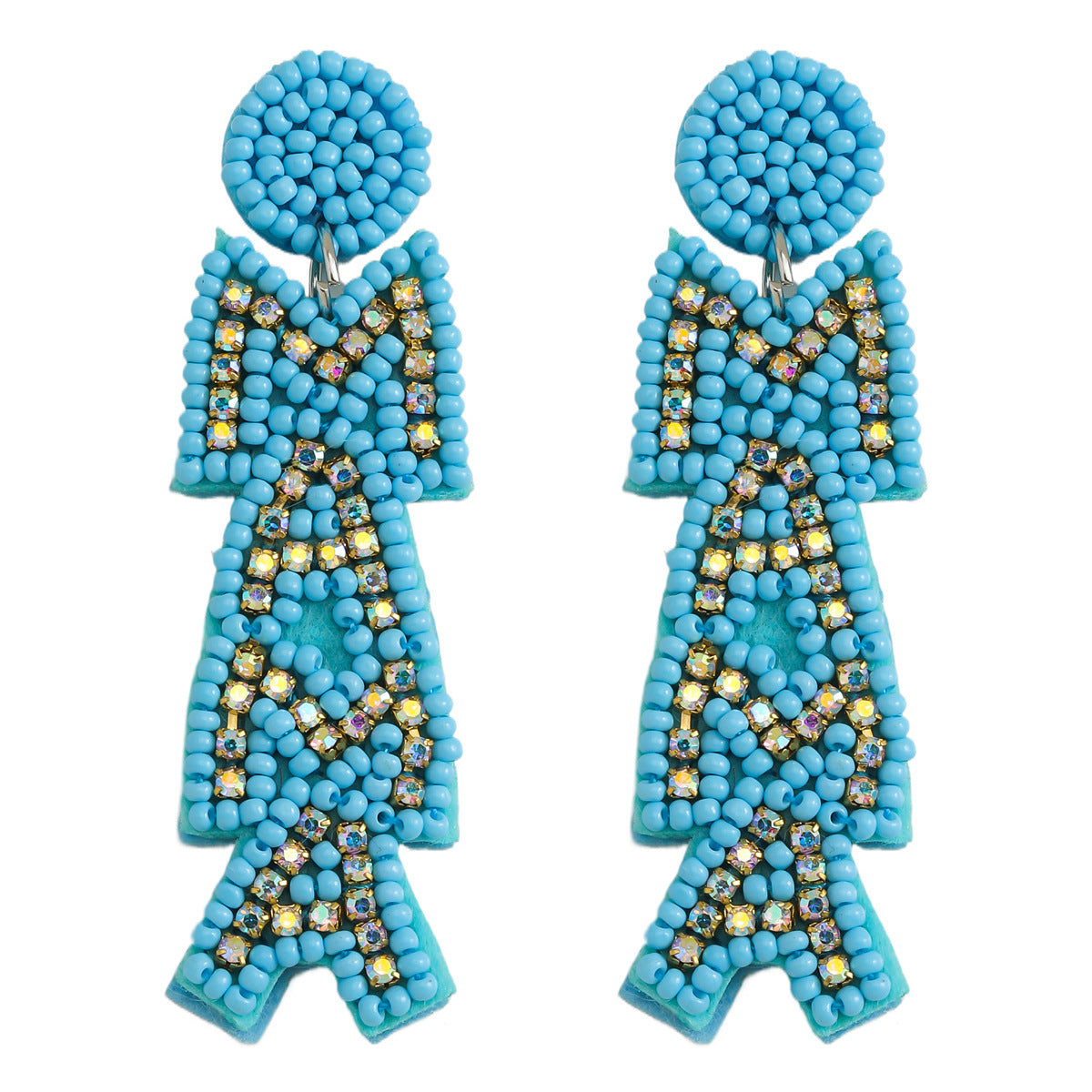 Pair of Cute Flower & Ocean-Themed Beaded Tassel Drop Earrings