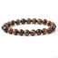 Fashion Retro Natural Tiger Eye Stone Bracelet - Handmade High-Quality Round Bead Jewelry