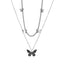 Fashion Butterfly Pendant Layered Alloy Necklace for Women