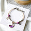 Simple Style Purple Star Butterfly Alloy Epoxy Bracelet for Women