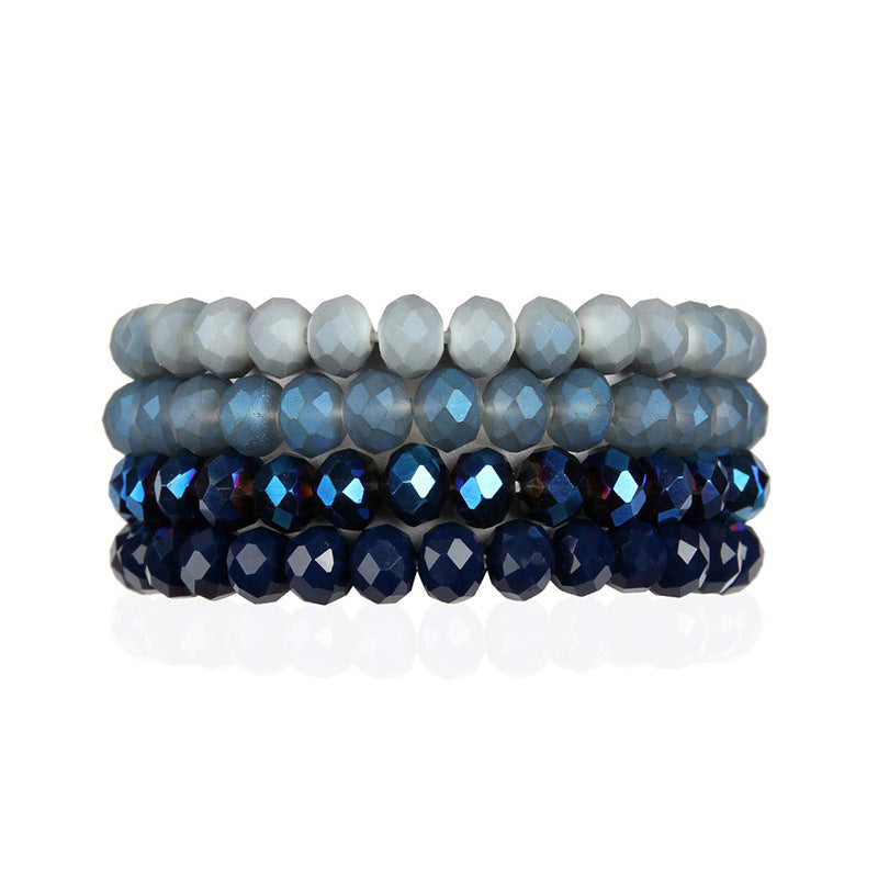 Fashion Crystal Beaded Elastic Bracelets for Women