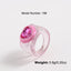 IG Style Y2K Heart Shape Resin Enamel Rhinestone Women's Wide Band Ring