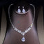 Elegant Zirconia Necklace and Earring Set for Bridal and Evening Wear