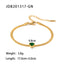 Retro Heart Shape 18k Gold Plated Stainless Steel Zircon Snake Chain Bracelet for Women