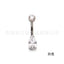 1 Piece Belly Rings Beach Tropical Solid Color Pure Titanium Inlay Zircon Belly Rings