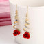 Simple Style Tassel Rose Imitation Pearl Alloy Rhinestone Women's Drop Earrings 1 Pair