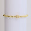 18k Gold Plated Copper Letter Zircon Beaded Stretch Bracelet