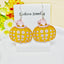 1 Pair Halloween Geometric Pumpkin Acrylic Drop Earrings