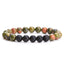 Natural Stone Sunstone and Black Rutilated Quartz Bracelet for Men