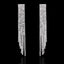 Elegant Crystal Long Cross Drop Earrings for Women