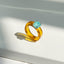 Retro Resin Acrylic Diamond Ring - Jelly Color Statement Piece