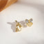 Elegant Heart & Bow Opal Pearl Rhinestone Ear Clips - 1 Pair