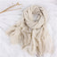 Women's Elegant Lace Trim Cotton Linen Scarf Shawl