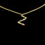 Simple Style 18k Gold Zircon Letter Pendant Necklace