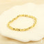 18k Gold Plated Geometric Beaded Layered Bracelet Set