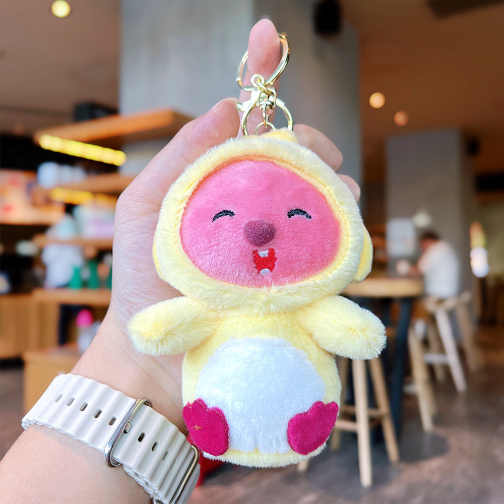 Cartoon Fruit Doll PVC Keychain Accessory