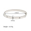 18K Gold Plated Zircon Geometric Star Flower Stainless Steel Bangle Bracelet for Women