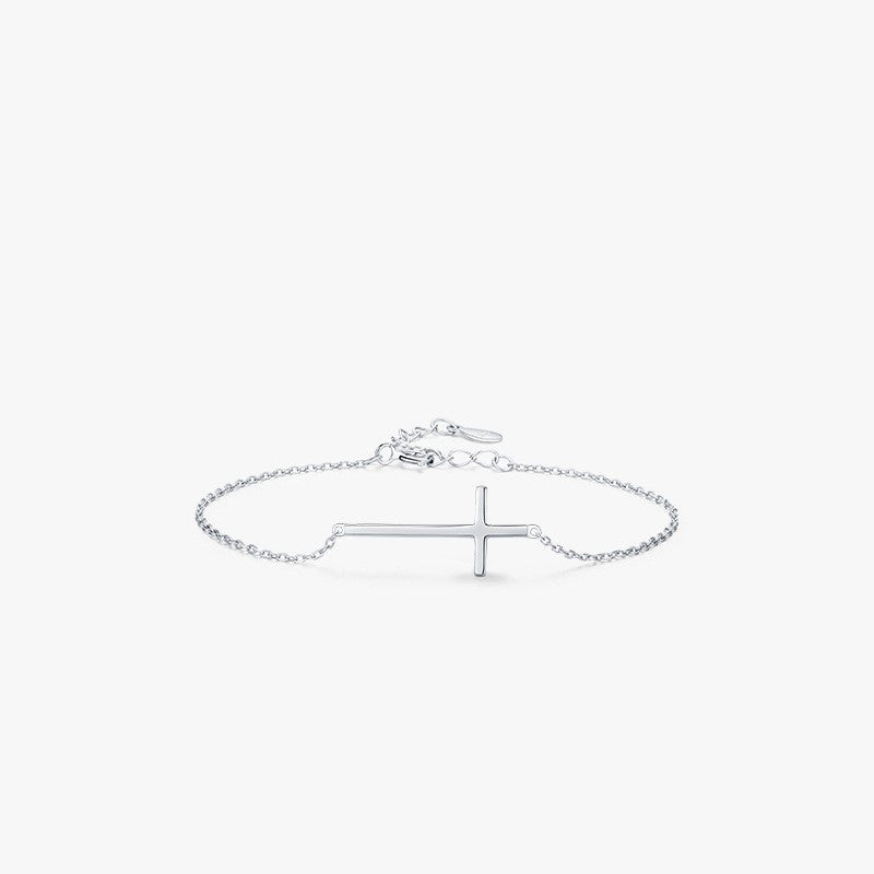 Sterling Silver Cross Bracelet - Minimalist Versatile Fashion Jewelry Wholesale