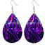 Bohemian African Style PU Leather & Acrylic Water Drop Earrings