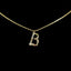 Simple Style 18k Gold Zircon Letter Pendant Necklace