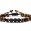 Gradient Natural Stone Agate and Tiger Eye Beaded Adjustable Bracelet