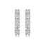 Elegant Geometric Sterling Silver Moissanite Hoop Earrings