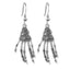 Creative Gothic Halloween Skull & Frog Antique Silver Earrings