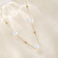 Elegant Geometric Stainless Steel Necklace Plating Artificial Pearl Stainless Steel Necklaces
