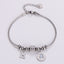 Women's Fashion Bear Charm Rhinestone Stainless Steel Bracelet