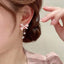 Elegant Bow Knot Pearl Drop Earrings - 2024 Silver Alloy Luxury Design