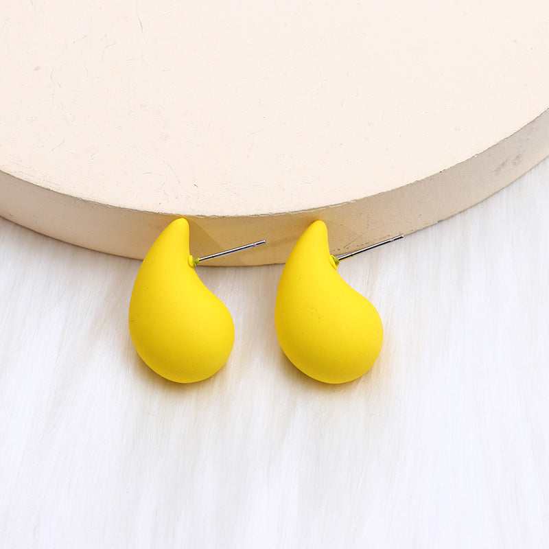 1 Pair Minimalist Water Droplet Acrylic Earrings