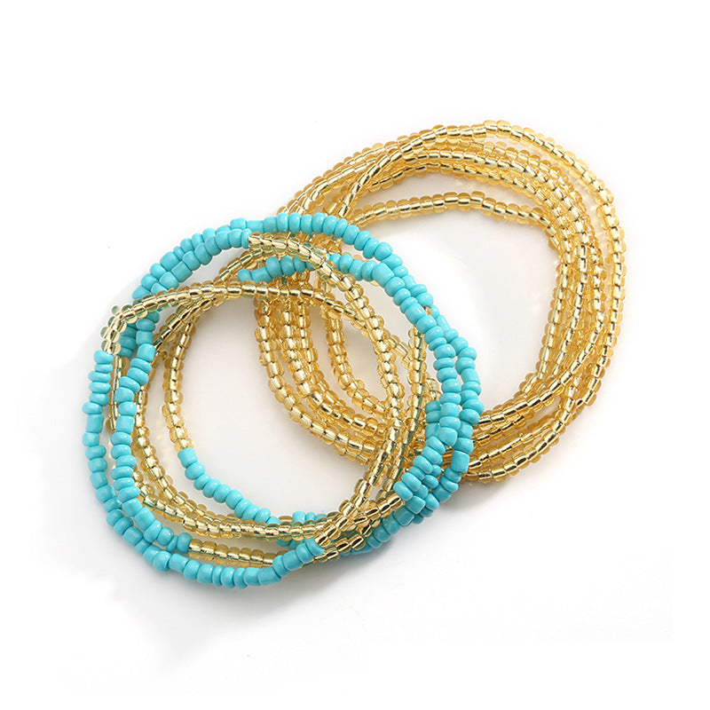 Ethnic Bohemian Beaded Women's Chain Belt Set