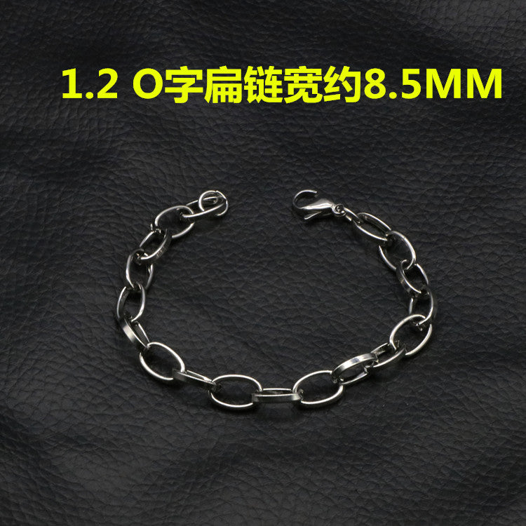 Hip-hop Stainless Steel Titanium Plated Bracelet for Men and Women