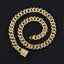 Hip-Hop Geometric Zinc Alloy Rhinestone Cuban Chain Necklace for Men