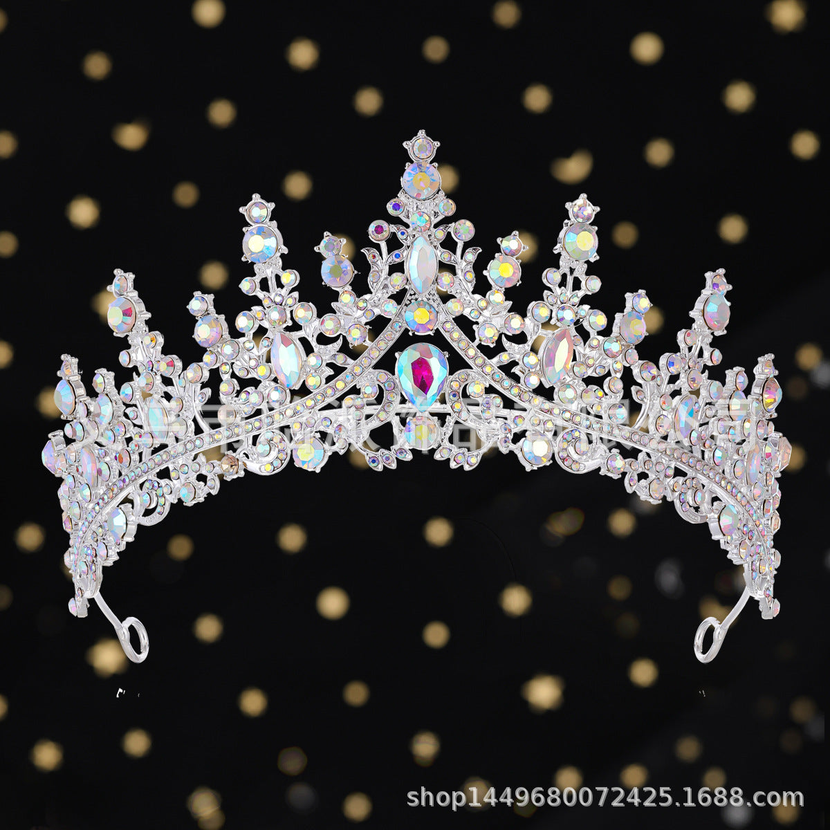 Women's Elegant Rhinestone Alloy Crown Bridal Headgear for Weddings and Parties