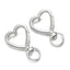 5 PCS Alloy Heart Shape Pendant Keychain with Spring Lobster Clasp for DIY Accessories