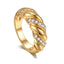 Minimalist Gold Plated Zircon Twist Ring Set