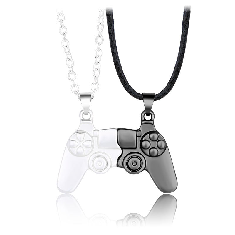 Simple Style Game Console Alloy Plating Couple Necklace with Magnetic Pendant