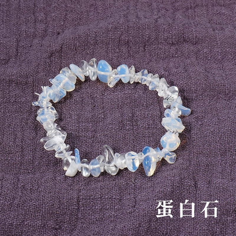 Irregular Crystal Beaded Agate Bracelet for Women