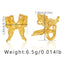 Elegant Butterfly Zircon 18k Gold Plated Copper Ear Cuffs