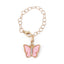 Alloy Butterfly Charm with Lobster Clasp for Bags and Accessories