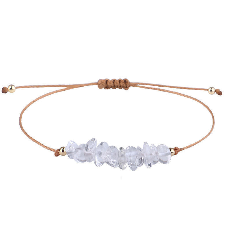 Pastoral Geometric Natural Crystal Stone Adjustable Women's Bracelet