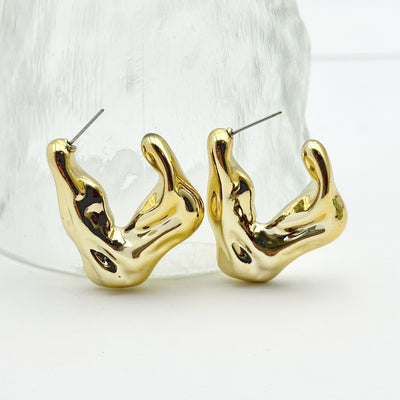 1 Pair Hip-Hop Acrylic Plating Fluid Punk Earrings