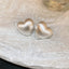 Elegant Circle Heart Shape Solid Color Metal Plating Women'S Earrings 1 Pair