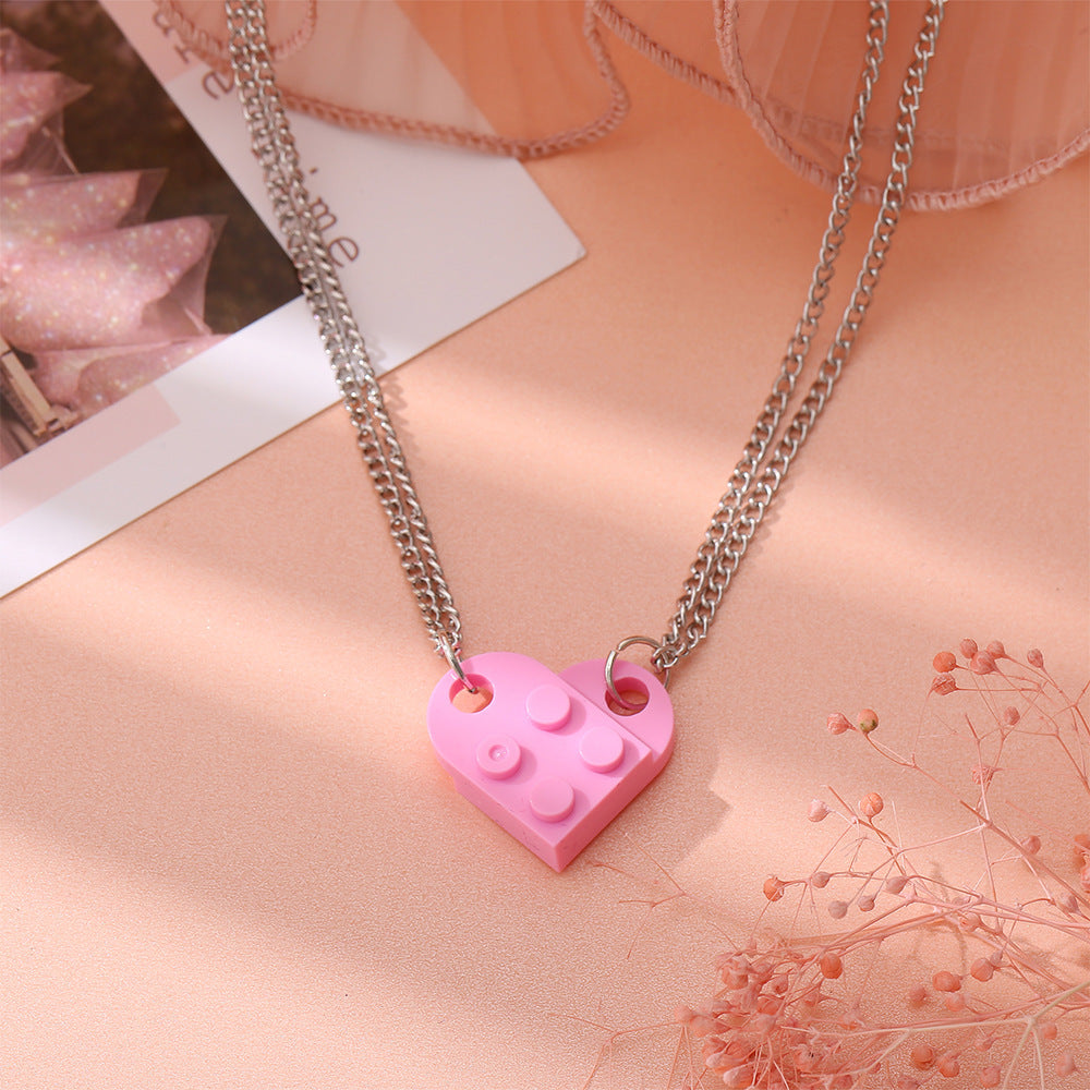 Simple Style Heart Shape Alloy Plating Pendant Necklace