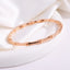 Elegant 18K Gold Plated Stainless Steel Bangle and Titanium Steel Diamond Bracelet Set